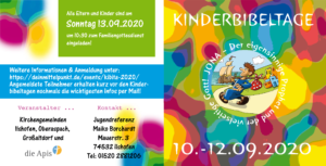 Kinderbibeltage 2020 Flyer (aussen)